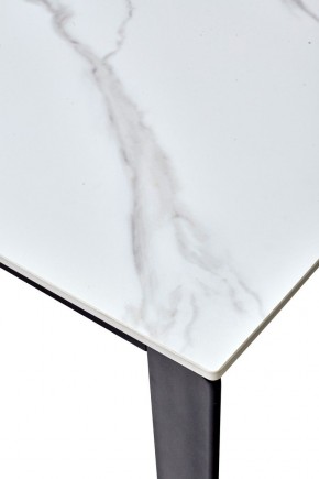 Стол CORNER 120 MATT WHITE MARBLE SOLID CERAMIC / BLACK, ®DISAUR в Приобье - priobie.mebel24.online | фото 3