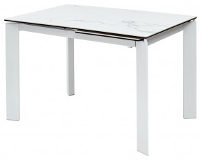 Стол CORNER 120 MATTE STATUARIO Белый мрамор матовый керамика, стекло/ белый каркас, ®DISAUR в Приобье - priobie.mebel24.online | фото 2