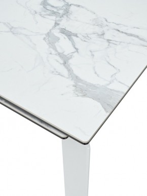 Стол CORNER 120 MATTE STATUARIO Белый мрамор матовый керамика, стекло/ белый каркас, ®DISAUR в Приобье - priobie.mebel24.online | фото 6