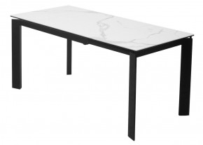 Стол CORNER 120 MATTE STATUARIO Белый мрамор матовый керамика, стекло/ черный каркас, ®DISAUR в Приобье - priobie.mebel24.online | фото 6