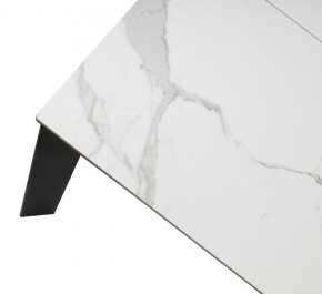 Стол CORNER 120 MATTE STATUARIO Белый мрамор матовый керамика, стекло/ черный каркас, ®DISAUR в Приобье - priobie.mebel24.online | фото 8