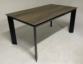 Стол CREMONA 140 KL-61 под дерево, итальянская керамика/ черный каркас, ®DISAUR в Приобье - priobie.mebel24.online | фото 2