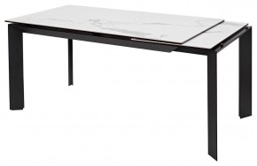 Стол CREMONA 140 MATTE STATUARIO Белый мрамор матовый, керамика/ черный каркас, ®DISAUR в Приобье - priobie.mebel24.online | фото 6