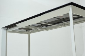 Стол CREMONA 180 KL-188 Контрастный мрамор матовый, итальянская керамика/ белый каркас, ®DISAUR в Приобье - priobie.mebel24.online | фото 8