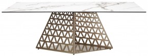 Стол ENNA 220 KL-188 Контрастный мрамор матовый, итальянская керамика/ каркас цвета шампань, ®DISAUR в Приобье - priobie.mebel24.online | фото 10