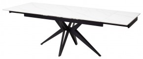 Стол FORIO 160 MATT WHITE MARBLE SOLID CERAMIC / BLACK, ®DISAUR в Приобье - priobie.mebel24.online | фото 5