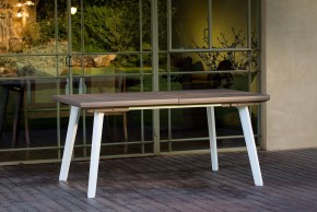 Стол Гармония раздвижной (Harmony Extendable) белый-капучино в Приобье - priobie.mebel24.online | фото 1
