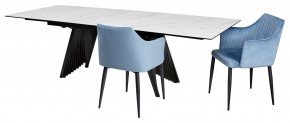 Стол IVAR 200 MARBLES KL-99 Белый мрамор, итальянская керамика, ®DISAUR в Приобье - priobie.mebel24.online | фото 4
