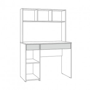 Стол компьютерный 12.77 F Комфорт (Белый РЕ шагрень) в Приобье - priobie.mebel24.online | фото 4