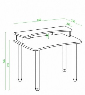 Стол компьютерный Домино Лайт СКЛ-Софт120МО+НКИЛ120 в Приобье - priobie.mebel24.online | фото 2