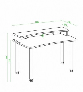 Стол компьютерный Домино Лайт СКЛ-Софт140МО+НКИЛ140 в Приобье - priobie.mebel24.online | фото 3