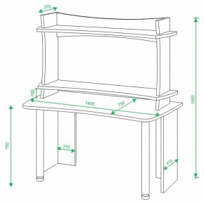 Стол компьютерный Домино lite СКЛ-Софт140+НКИЛ140 ВЛ в Приобье - priobie.mebel24.online | фото 2