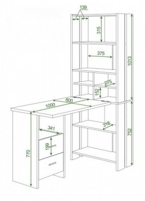 Стол компьютерный Домино Lite СТЛ-ОВ+С100Прям+ТЯЛ в Приобье - priobie.mebel24.online | фото 2