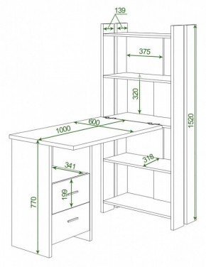 Стол компьютерный Домино Lite СТЛ-ОВ+С100Р в Приобье - priobie.mebel24.online | фото 2