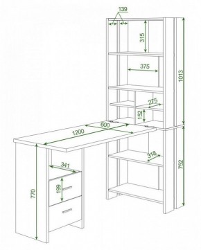 Стол компьютерный Домино Lite СТЛ-ОВ+С120Прям+ТЯЛ в Приобье - priobie.mebel24.online | фото 2