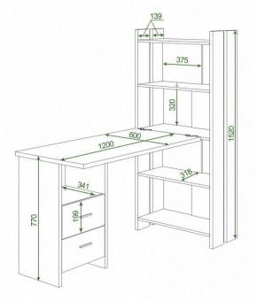 Стол компьютерный Домино Lite СТЛ-ОВ+С120Прям+ТЯЛ в Приобье - priobie.mebel24.online | фото 2