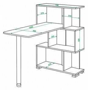 Стол компьютерный Домино нельсон СЛ-5-3СТ в Приобье - priobie.mebel24.online | фото 2