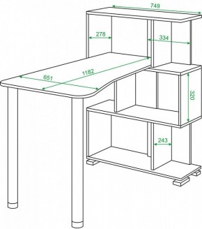 Стол компьютерный Домино нельсон СЛ-5-3СТ-2 в Приобье - priobie.mebel24.online | фото 2