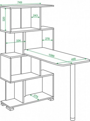 Стол компьютерный Домино нельсон СЛ-5-4СТ в Приобье - priobie.mebel24.online | фото 2