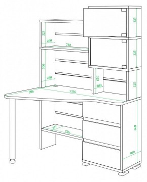 Стол компьютерный Домино нельсон СР-322 в Приобье - priobie.mebel24.online | фото 2