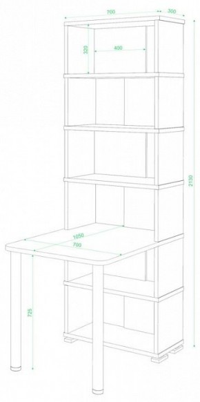 Стол компьютерный Домино СБ-10М/6 в Приобье - priobie.mebel24.online | фото 2