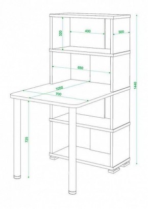 Стол компьютерный Домино СБ-10М4 в Приобье - priobie.mebel24.online | фото 3