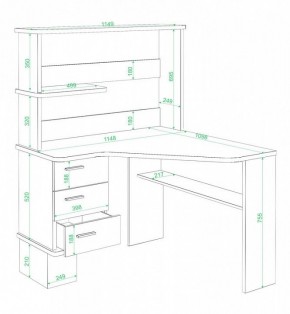 Стол компьютерный Домино СД-45 в Приобье - priobie.mebel24.online | фото 2