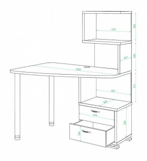 Стол компьютерный Домино СКМ-60 в Приобье - priobie.mebel24.online | фото 2