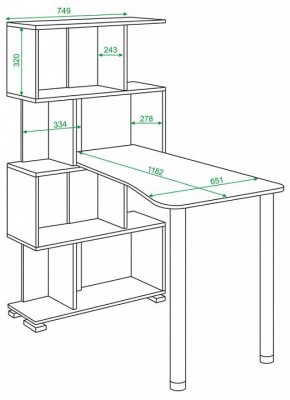 Стол компьютерный Домино СЛ-5-4СТ-2 в Приобье - priobie.mebel24.online | фото 2