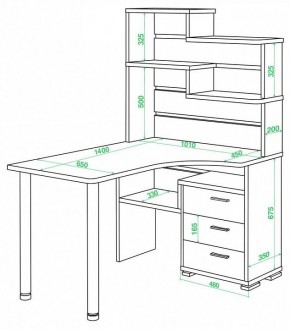 Стол компьютерный Домино СР-132-140 в Приобье - priobie.mebel24.online | фото 2