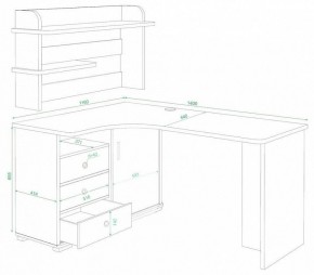 Стол компьютерный Домино СР-145 в Приобье - priobie.mebel24.online | фото 2