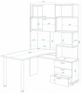 Стол компьютерный Домино СР-500М/190 в Приобье - priobie.mebel24.online | фото 2