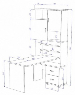 Стол компьютерный Домино СР-720/140 в Приобье - priobie.mebel24.online | фото 2