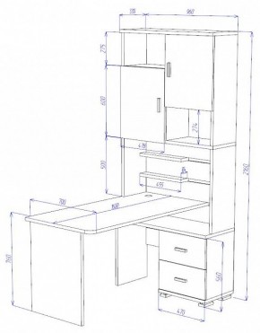 Стол компьютерный Домино СР-720/160 в Приобье - priobie.mebel24.online | фото 2