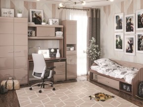 Стол компьютерный Симба Ясень шимо-Кофе с молоком в Приобье - priobie.mebel24.online | фото 4