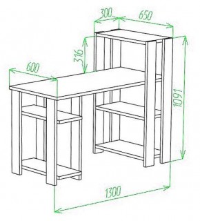 Стол компьютерный Slim СТН-110/130 в Приобье - priobie.mebel24.online | фото 2