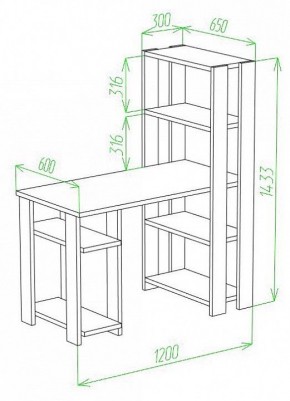 Стол компьютерный Slim СТН-145/120 в Приобье - priobie.mebel24.online | фото 2