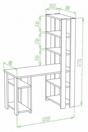 Стол компьютерный Slim СТН-180/120 в Приобье - priobie.mebel24.online | фото 2