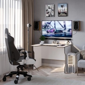 Стол компьютерный ВАРДИГ K2 100x82, белый/черный в Приобье - priobie.mebel24.online | фото 4