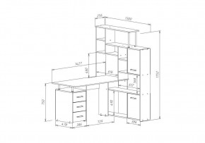 Компьютерный стол ДЕР КС-15 венге / дуб молочный левый в Приобье - priobie.mebel24.online | фото