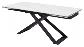 Стол LIVORNO 180 MATT WHITE MARBLE SOLID CERAMIC / BLACK, ®DISAUR в Приобье - priobie.mebel24.online | фото 2