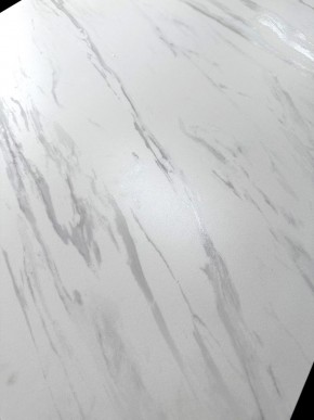 Стол MATERA 160 MARBLES KL-99 Белый мрамор матовый, итальянская керамика/ черный каркас, ®DISAUR в Приобье - priobie.mebel24.online | фото 3