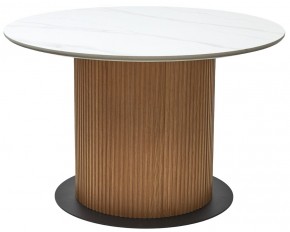 Стол MESA D120 цвет БЕЛЫЙ МРАМОР M326 / Каркас OAK, ®DISAUR в Приобье - priobie.mebel24.online | фото 9