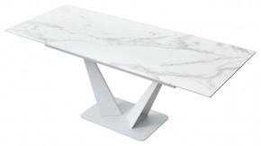Стол Ниагара 140 БЕЛЫЙ МРАМОР, стекло / БЕЛЫЙ, М-City в Приобье - priobie.mebel24.online | фото 3