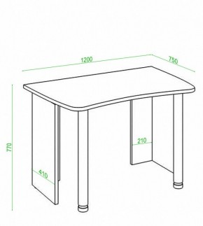 Стол офисный Домино Лайт СКЛ-Софт120 в Приобье - priobie.mebel24.online | фото 3