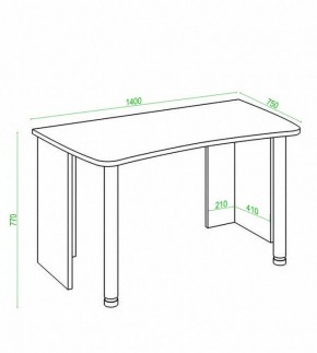 Стол офисный Домино Лайт СКЛ-Софт140 в Приобье - priobie.mebel24.online | фото 3