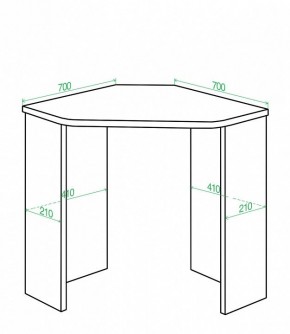 Стол письменный Домино Lite СКЛ-Угл70 в Приобье - priobie.mebel24.online | фото 2