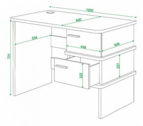 Стол письменный Домино нельсон СД-15С в Приобье - priobie.mebel24.online | фото 3