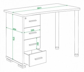 Стол письменный Домино нельсон СКМ-50 в Приобье - priobie.mebel24.online | фото 5