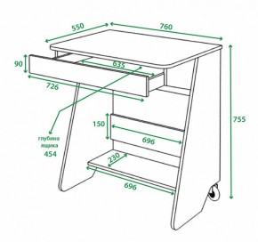 Стол письменный Домино СК-7 в Приобье - priobie.mebel24.online | фото 2